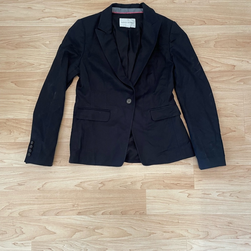 Banana Republic Black Blazer Tailored Suit Jacket